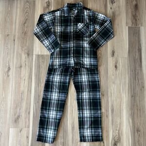 Kids Girls Boys Green Plaid Pjs Children's Pajamas Pants Set - Old Navy XL 14-16